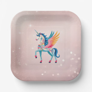 Assiettes En Carton Unicorne torse