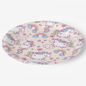 Assiettes En Carton Unicornes (Angle)