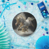 Assiettes En Carton Unicornes florale mignonne volant petit poney (Fête)