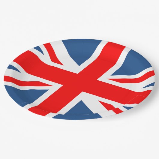 Assiettes En Carton Union Jack (Angle)