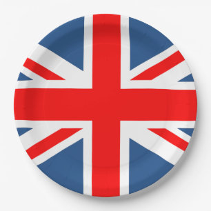 Assiettes En Carton Union Jack