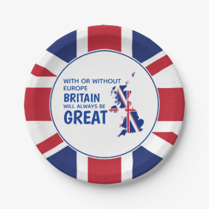 Assiettes En Carton UNION JACK Brexit Grande-Bretagne toujours grande