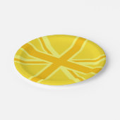 Assiettes En Carton Union Jack jaune vif (Angle)