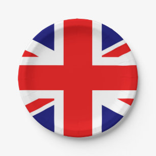 ASSIETTES EN CARTON UNION JACK - LE DRAPEAU BRITANNIQUE     