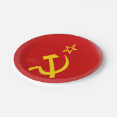 Assiettes En Carton Union Soviétique - drapeau de l'URSS (Angle)