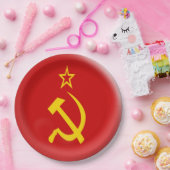 Assiettes En Carton Union Soviétique - drapeau de l'URSS (Fête)