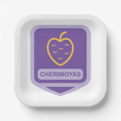 Assiettes En Carton Unique Cherimoya Fruit Graphique Personnalisable (Recto)