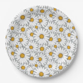 Assiettes En Carton Unique Hip Summer Daisy Floral Pattern Aquarelle (Devant)