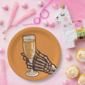 Assiettes En Carton Unique Skelton Halloween à la main et à boire pour (Fête)