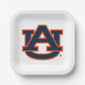 Assiettes En Carton Université d'Auburn | Auburn UA Logo (Recto)