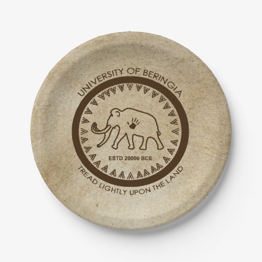 Assiettes En Carton Université de Beringia Mammoth (Devant)
