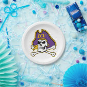 Assiettes En Carton Université de Caroline de l'Est | Pirates écus (Fête)