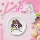 Assiettes En Carton Université de Caroline de l'Est | Pirates écus (Fête)