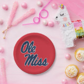 Assiettes En Carton Université du Mississippi | Ole Miss Script (Fête)