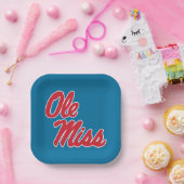 Assiettes En Carton Université du Mississippi | Ole Miss Script (Fête)