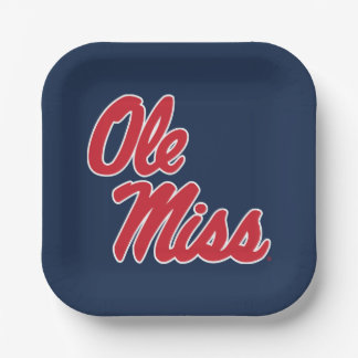 Assiettes En Carton Université du Mississippi | Ole Miss Script