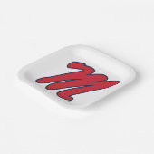 Assiettes En Carton Université du Mississippi | Script M (Angulaire)