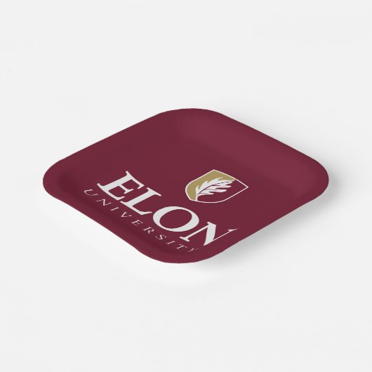 Assiettes En Carton Université Elon (Angulaire)