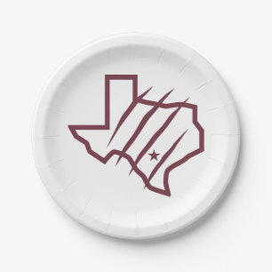Assiettes En Carton Université Texas A&M de San Antonio   Logo d'état
