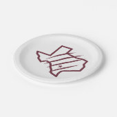 Assiettes En Carton Université Texas A&M de San Antonio | Logo d'état (Angle)
