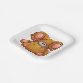Assiettes En Carton Upside Down Teddy Bear (Angulaire)