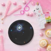 Assiettes En Carton Uranus planétaire avec anneaux et lunes Image JWST (Fête)