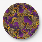 Assiettes En Carton Urban Jungle Animal Print (Devant)