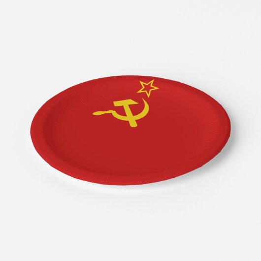Assiettes En Carton URSS Union soviétique Faucille et marteau communis (Angle)