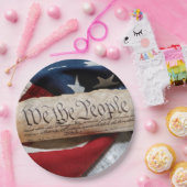 Assiettes En Carton US Constitution and Flag (Fête)