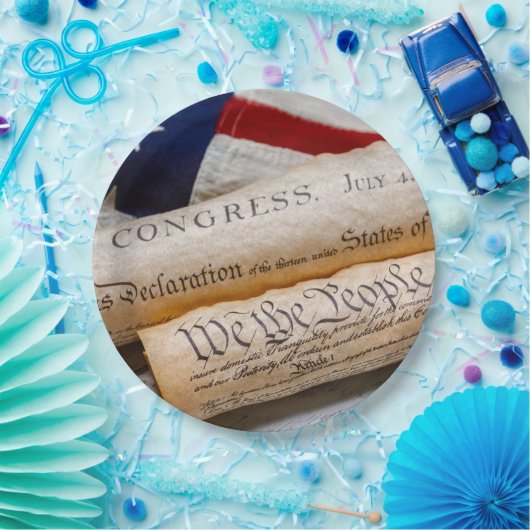 Assiettes En Carton US Founding Documents (Fête)