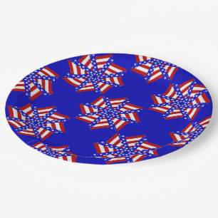 Assiettes En Carton USA Drapeau-Teabag Pliage S14b-PAPER PLATES DE FÊT