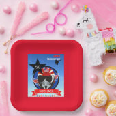 Assiettes En Carton USA Fighter Jet Pilote Plaques papier fête d'anniv (Fête)