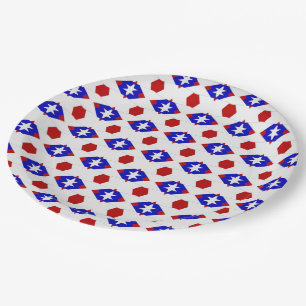 Assiettes En Carton USA Flag-Teabag Folk PLATES S1-PAPER