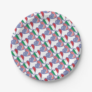 Assiettes En Carton USA—Italie-amour