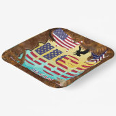 Assiettes En Carton USA Patriotique (Angulaire)