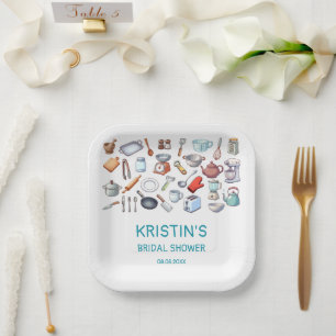 Assiettes En Carton Ustensiles de cuisine pour la douche de cuisine de