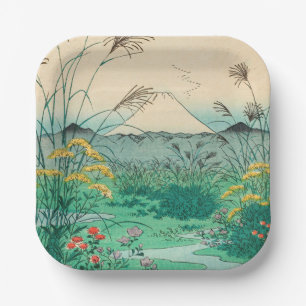 Assiettes En Carton Utagawa Hiroshige - Plaine d'Otsuki dans la provin