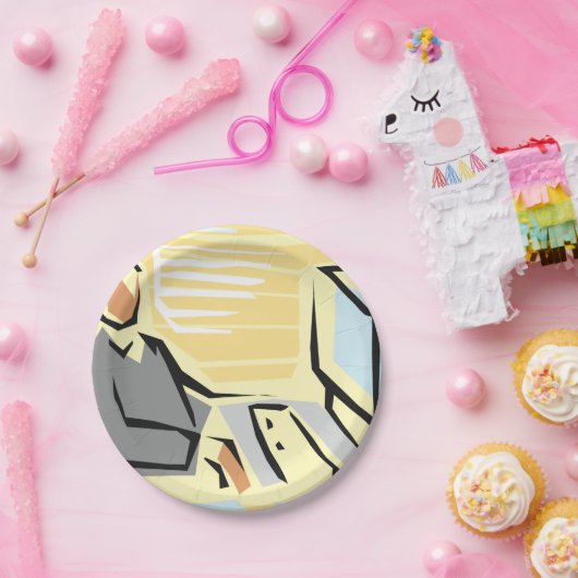 Assiettes En Carton Utilisation Dans Une Plaque Papier Ordinateur (Fête)