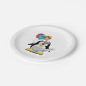 Assiettes En Carton Va-t'en bientôt. Infirmière de pingouin. (Angle)