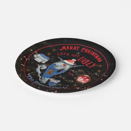 Assiettes En Carton Vacances Chat et Souris moche (Angle)