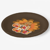 Assiettes En Carton Vacances de dinde Thanksgiving mignonne (Angle)