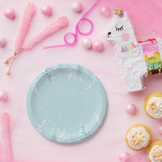 Assiettes En Carton Vacances de neige en hiver (Fête)