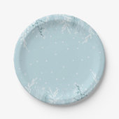 Assiettes En Carton Vacances de neige en hiver (Devant)