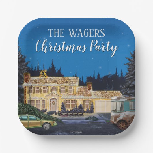 Assiettes En Carton Vacances de Noël de la Lampe Nationale (Recto)