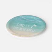 Assiettes En Carton Vacances de plage tropicale Sable mignon est la no (Angle)