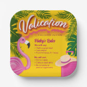 Assiettes En Carton Vacances de validation Pinky (Recto)
