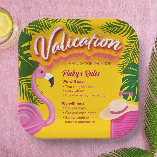 Assiettes En Carton Vacances de validation Pinky