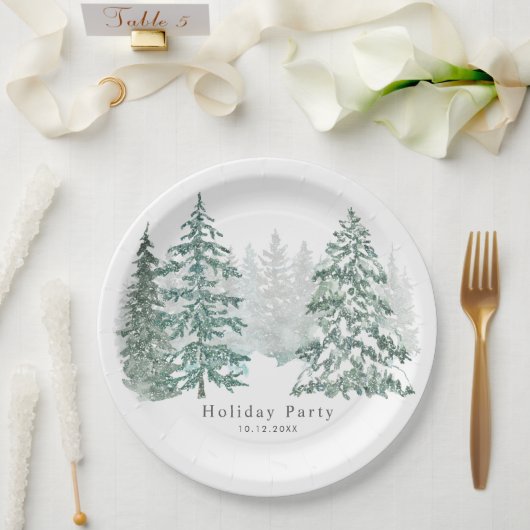 Assiettes En Carton Vacances d'hiver (Mariage)