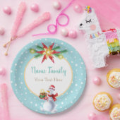 Assiettes En Carton Vacances d'hiver Noël et Nouvel An Snowman (Fête)