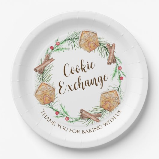 Assiettes En Carton Vacances échange de cookies (Devant)